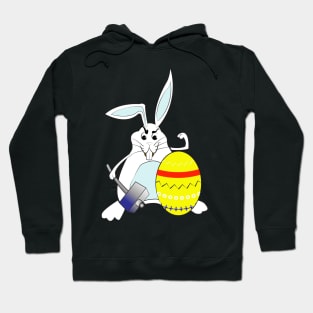 Easter Bunny Rabbit and Easter Eggs hunting Hoodie